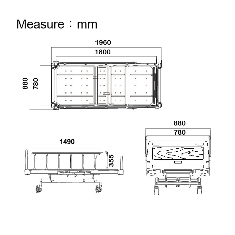 dimension size electric hospital medical care bed long term health nursing care bed eal hs3