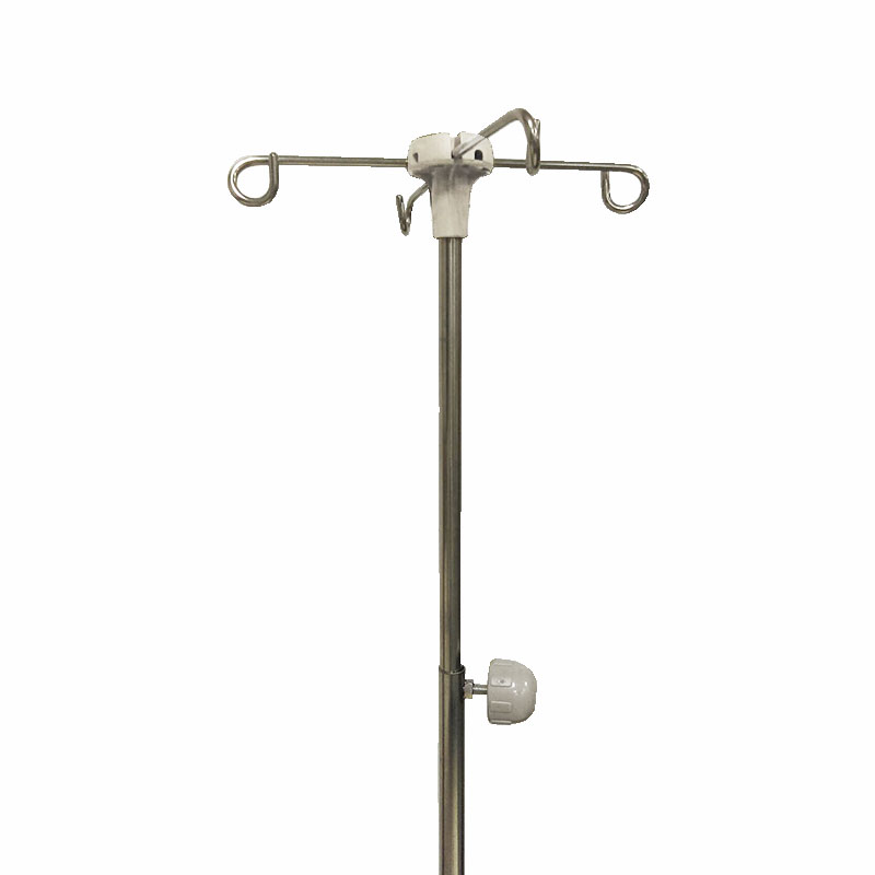 height adjustable 2 joint telescoping iv pole hooks hospital medical nursing care bed mal hs2