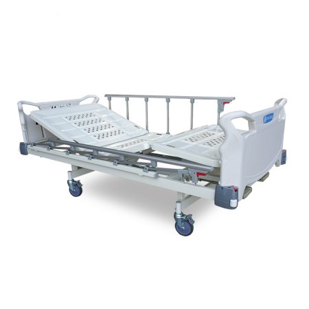 manual- aluminum-alloy-hospital-medical-care-bed-long-term-nursing-health-long-care-bed-528H1/二搖桿手搖床-鋁合金護欄-鋼板床面-醫院用-醫療用-康復用-居家用-健康用-照護用-看護用-528H1-真廣1